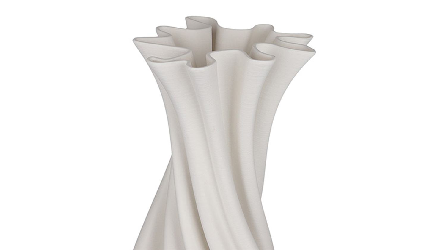 Camila White Ceramic Vase - 18.5 x 39cm
