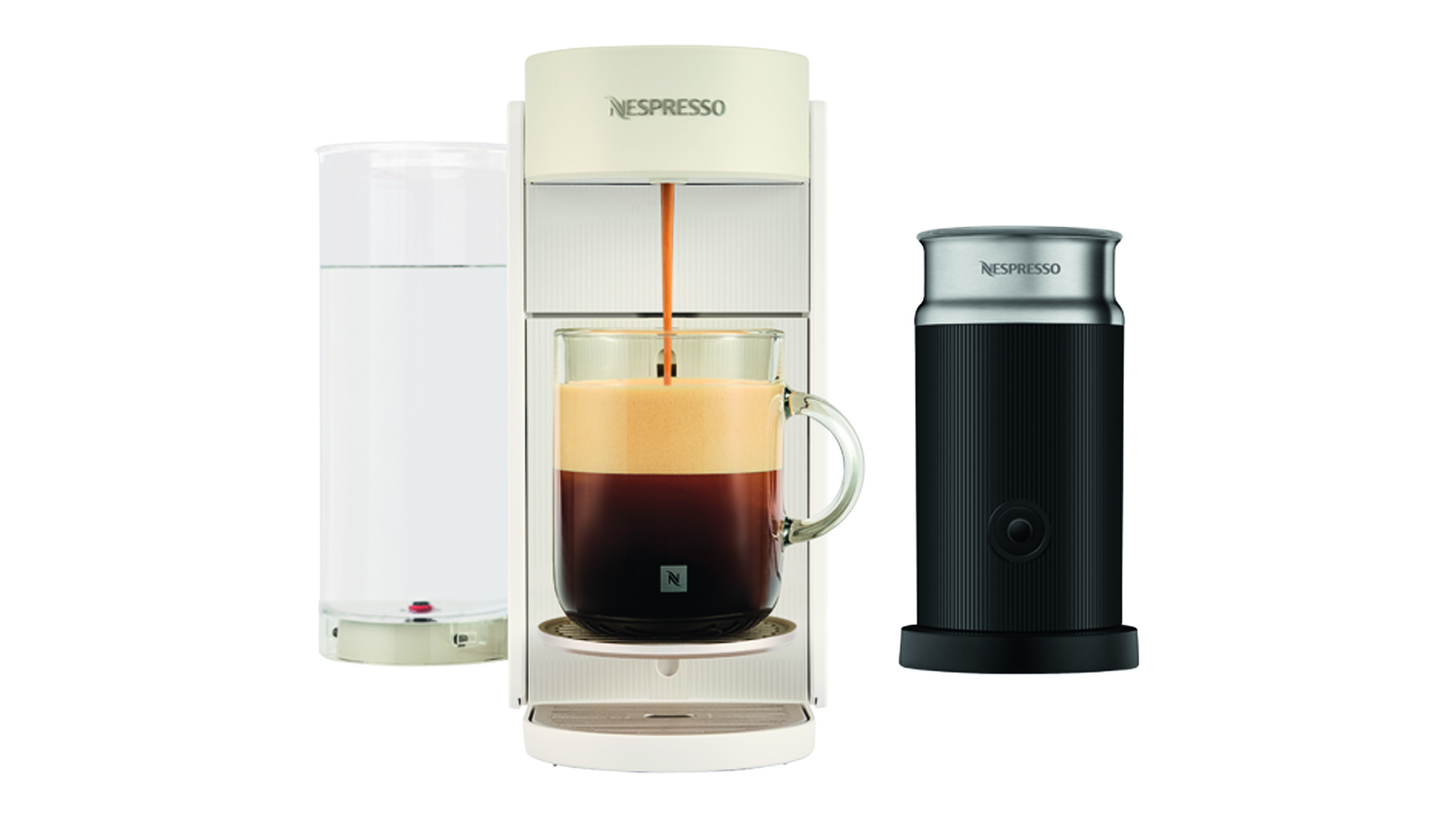 A Nespresso De'Longhi VertuoUP Capsule Espresso Machine with Milk Frother