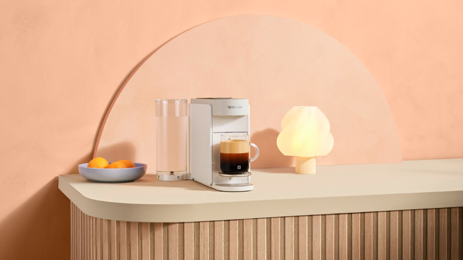 Nespresso De'Longhi VertuoUP Capsule Espresso Machine with Milk Frother - White (ENV200.WAE)