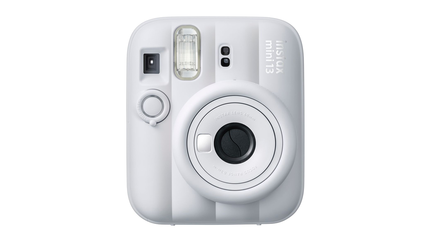 Instax Mini 13 Instant Film Camera in a sleek clay white colour