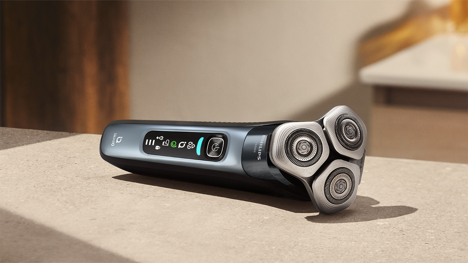 Philips Series i9000 Wet & Dry Cordless Shaver with SkinIQ - Taubenblau Blue & Grey (X9001/20)