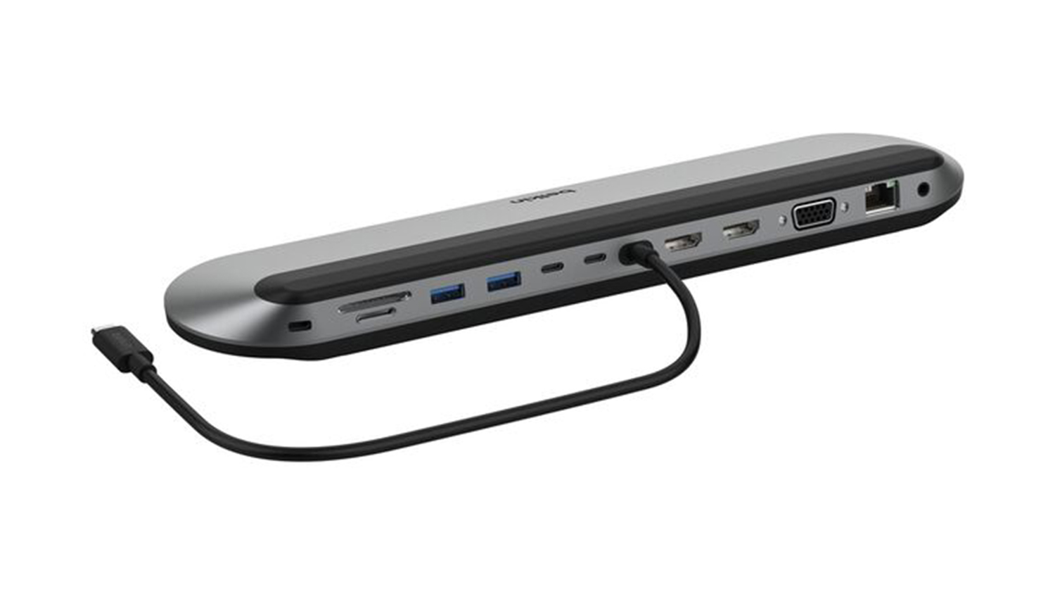 Belkin Connect USB-C 11-in-1 Pro Dock Multiport Hub in a sleek grey colour