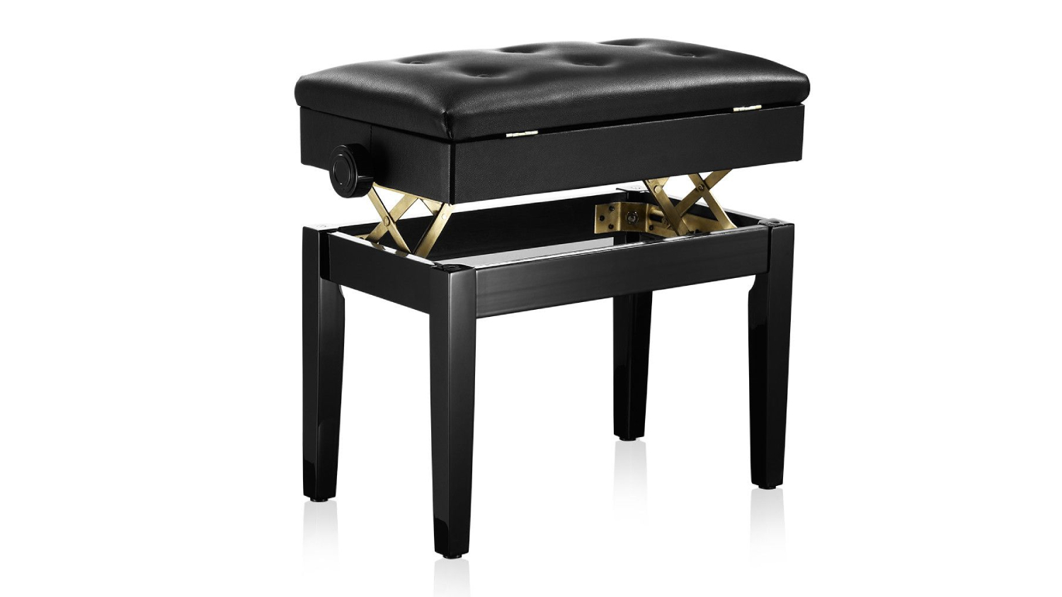 Melodic Adjustable Wooden Piano Stool 55.5 x 34 x 45-55cm