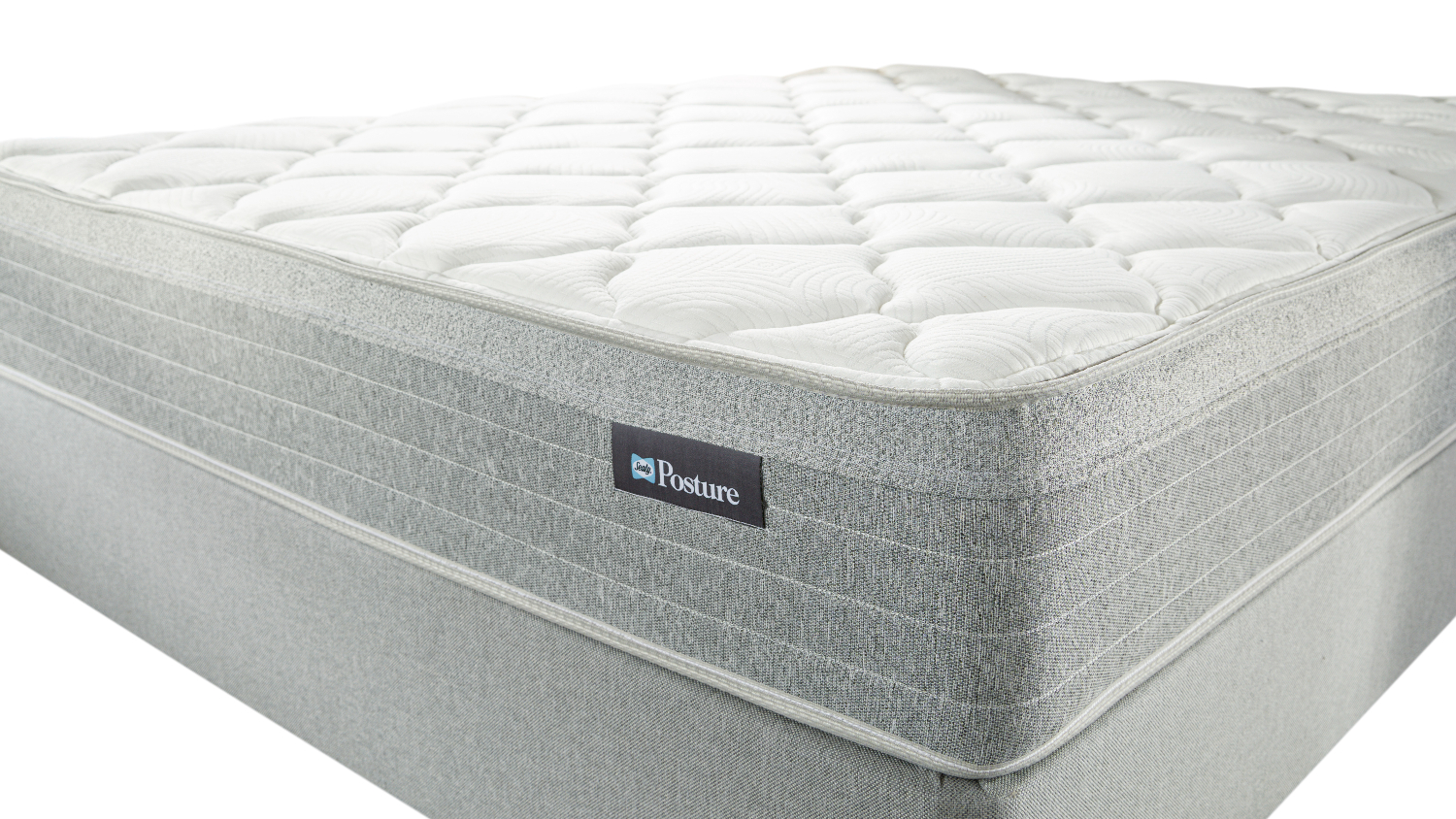 Close‑up corner view of the mattress, highlighting the plush quilted top
