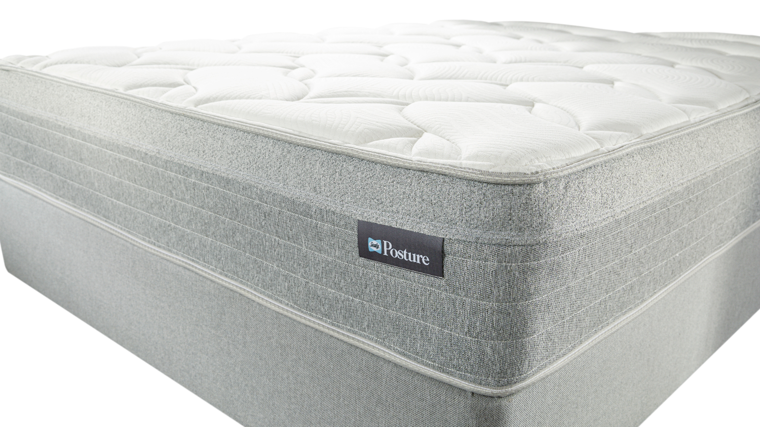Close‑up corner view of the mattress, highlighting the plush quilted top