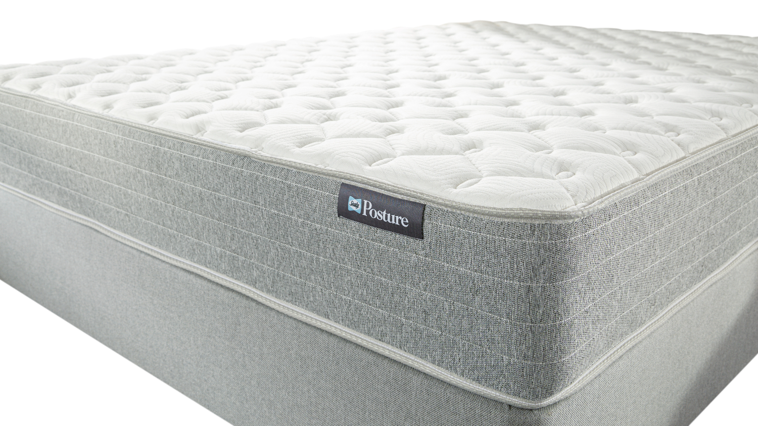 Close‑up corner view of the mattress, highlighting the plush quilted top