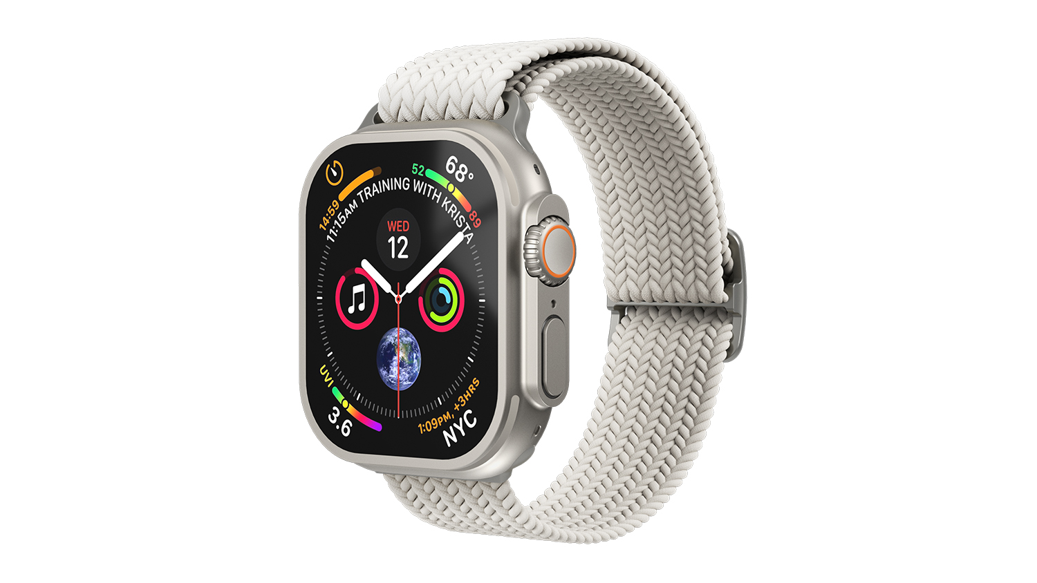 Vonmahlen Woven Loop for Apple Watch in a sleek cream colour