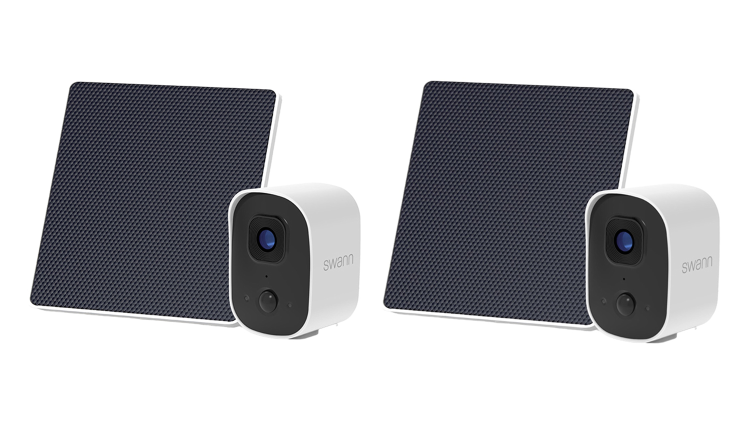 Swann EVO 2K Indoor/Outdoor Wireless Security Camera with Solar Panel - 2 Pack (White)