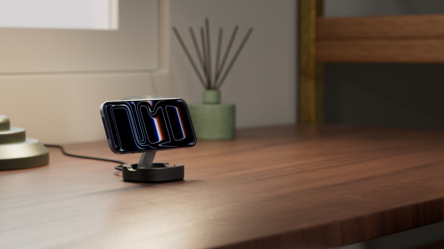 Cygnett ChargeBase 15W Foldable Magnetic Wireless Charger With Qi2.0 - Black (CY5790PPWIR)