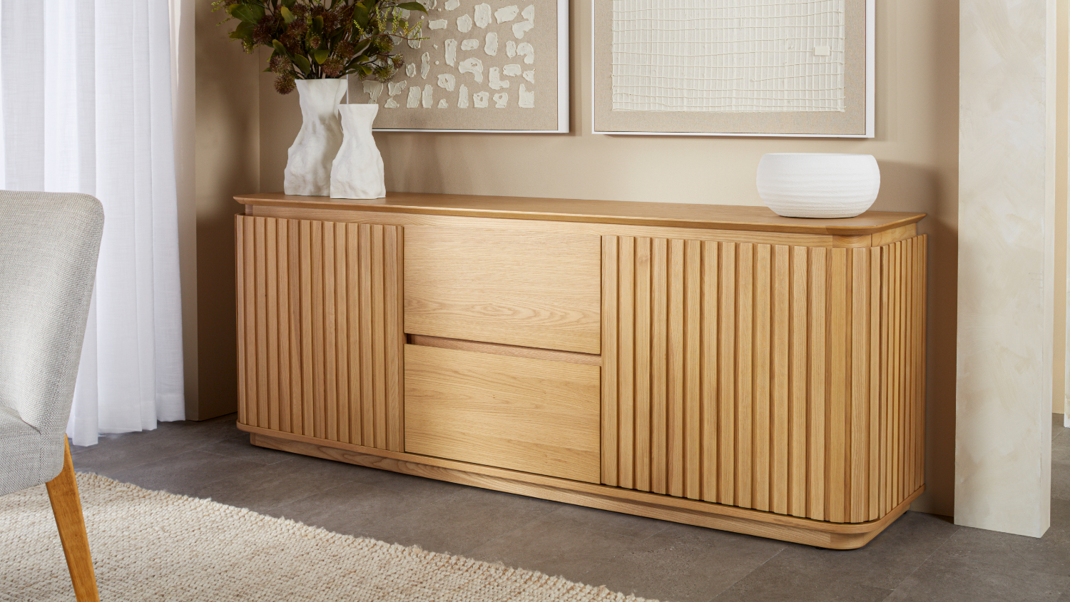 Harlow 2000mm 2 Door 2 Drawer Buffet Table