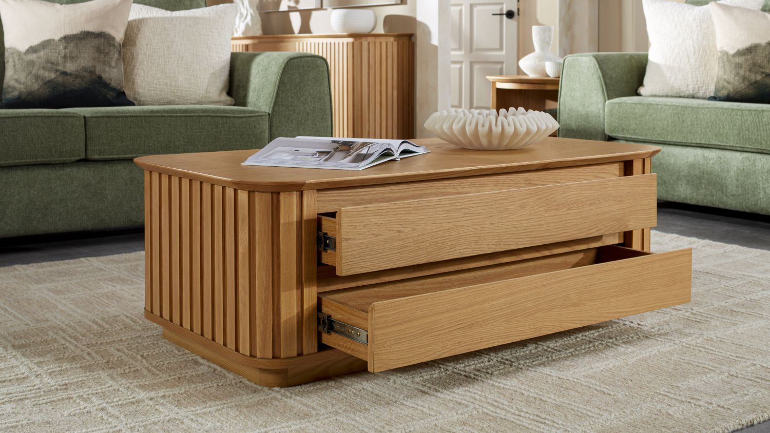 Harlow 1200mm 4 Drawer Coffee Table
