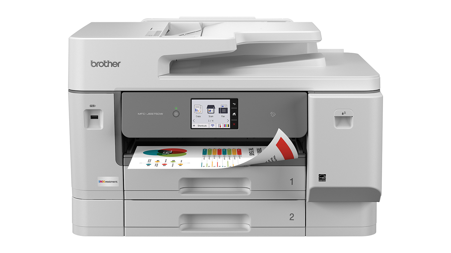 Brother MFC-J6975DW A3 All-in-One Inkjet Printer in a sleek grey colour