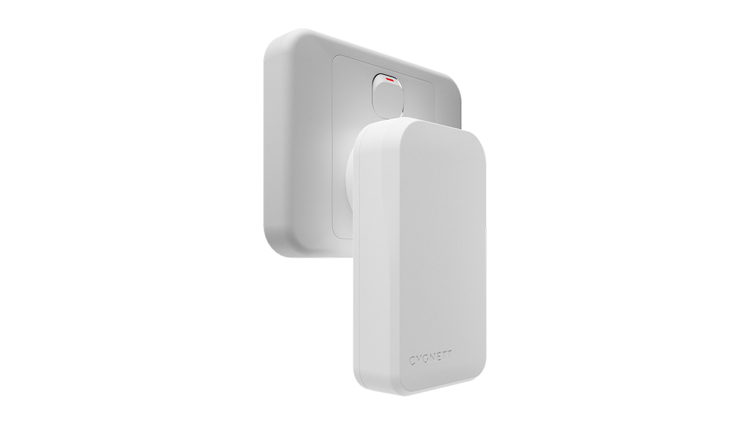 A Cygnett ChargePlus 65W Dual USB-C GaN Slim Wall Charger in a sleek white colour