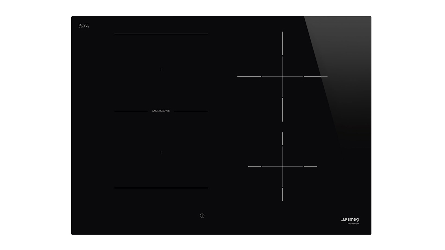 Smeg 70cm 4 Zone Induction Cooktop in a sleek black colour