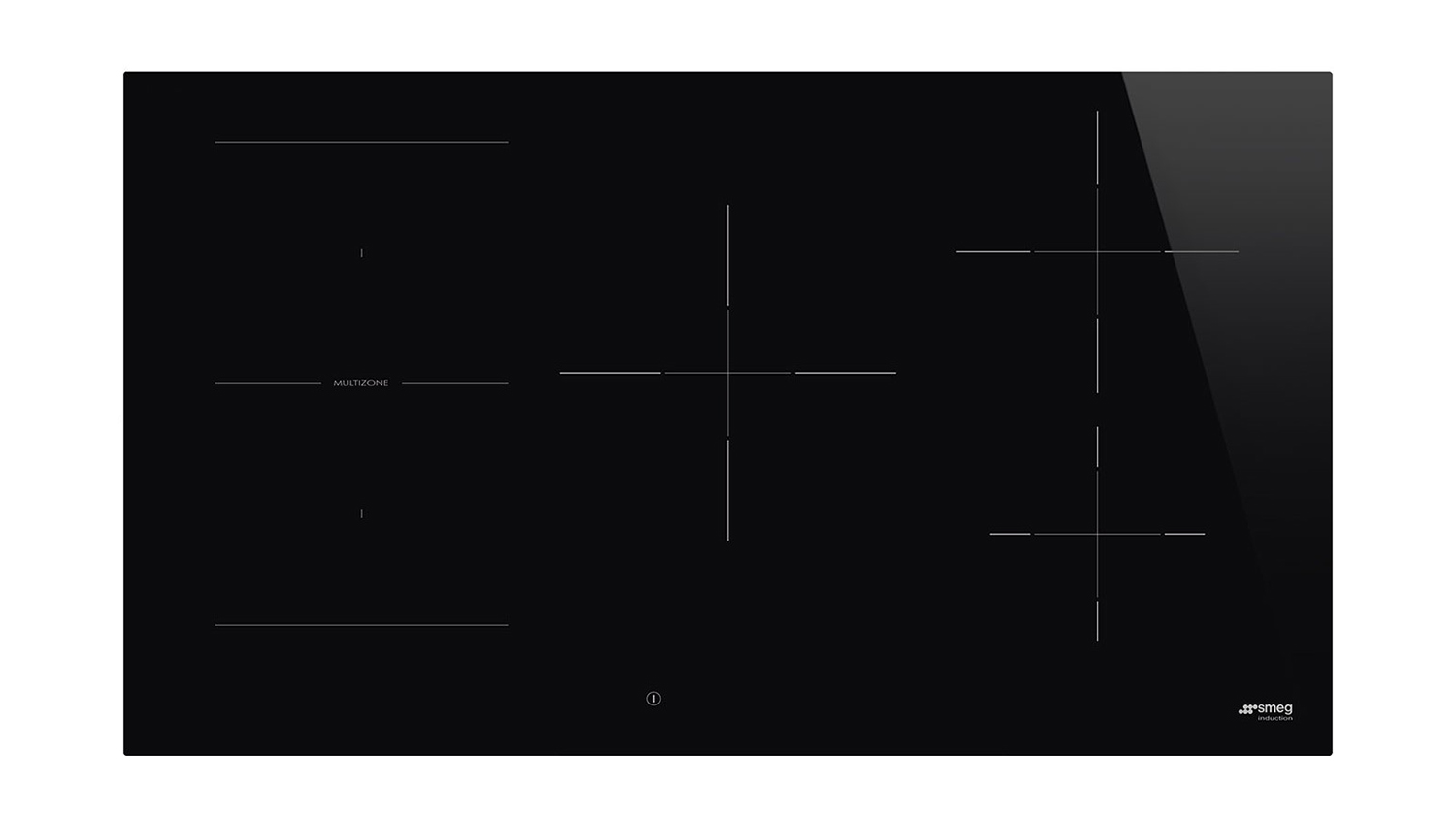 Smeg 90cm 5 Zone Induction Cooktop in a sleek black colour