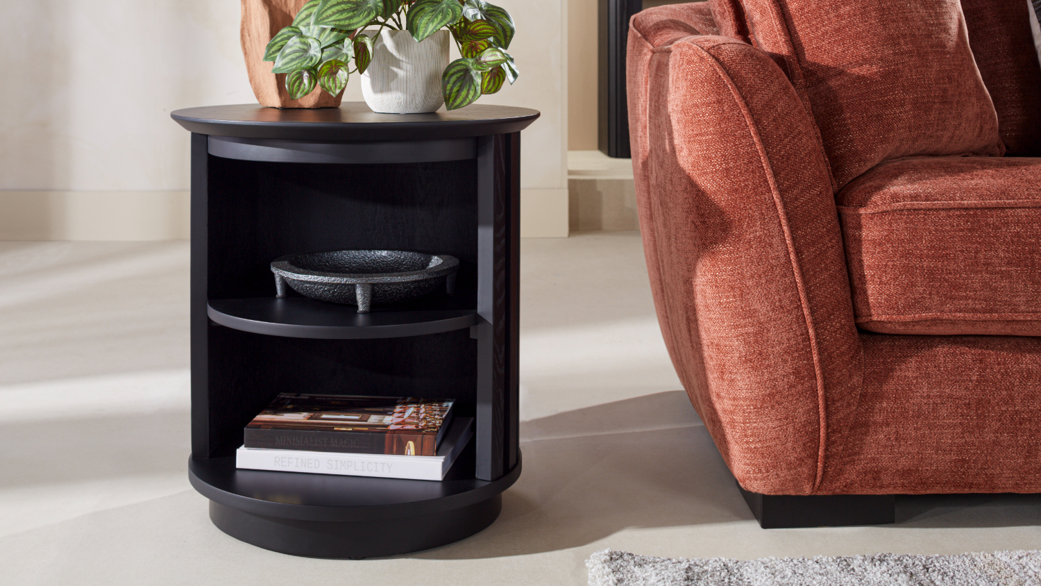 Selby Lamp Table with 2 Shelves in 480mm size