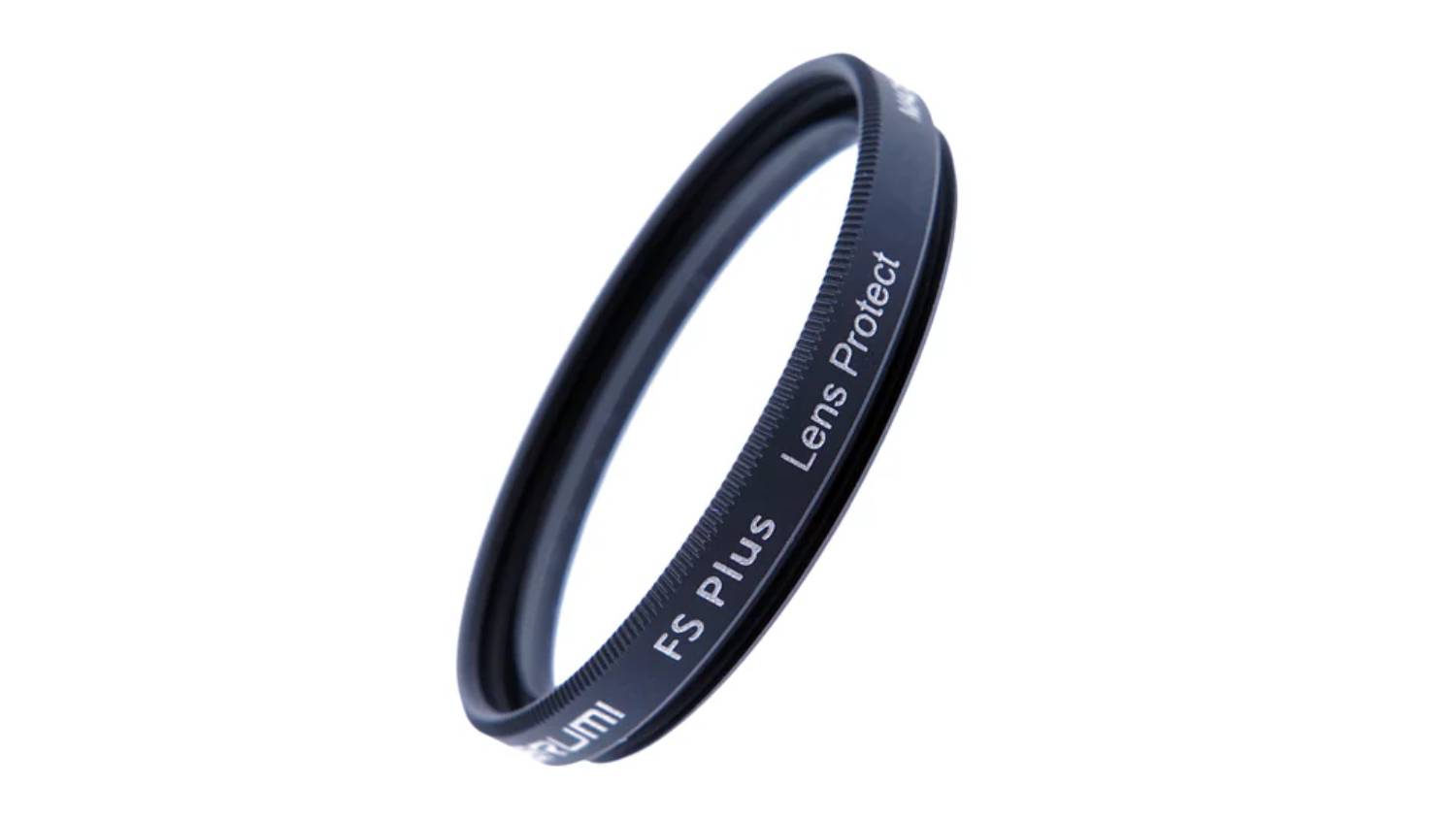 Close-up angled view of a Marumi FS Plus Lens Protect filter