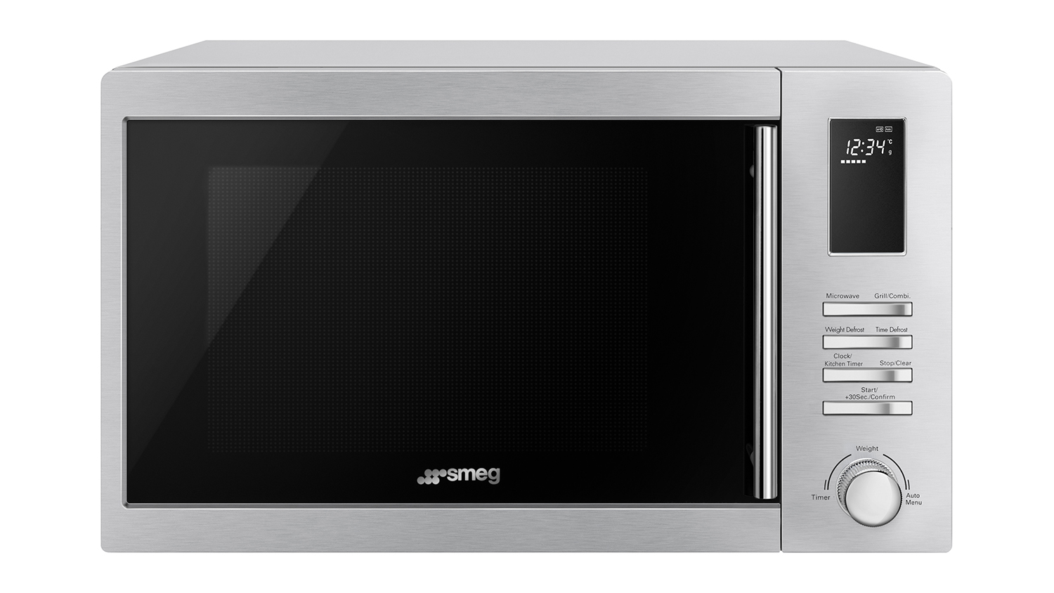 Smeg 34L Convection 1000W Microwave in a sleek stainless steel finish