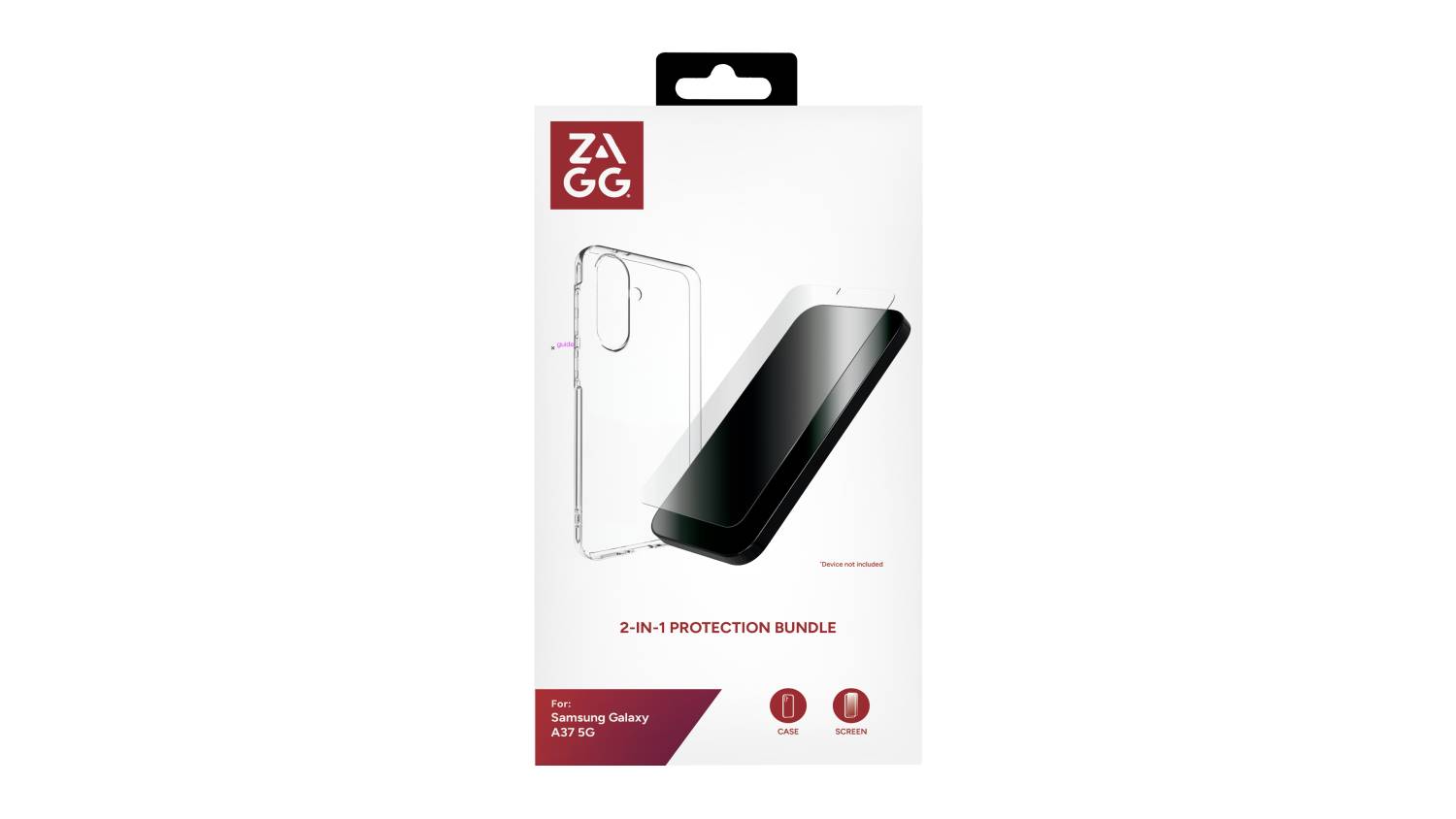 Zagg 2-in-1 Protection Bundle for Samsung Galaxy A37 - Clear (Case, Screen Protector, 700521888)