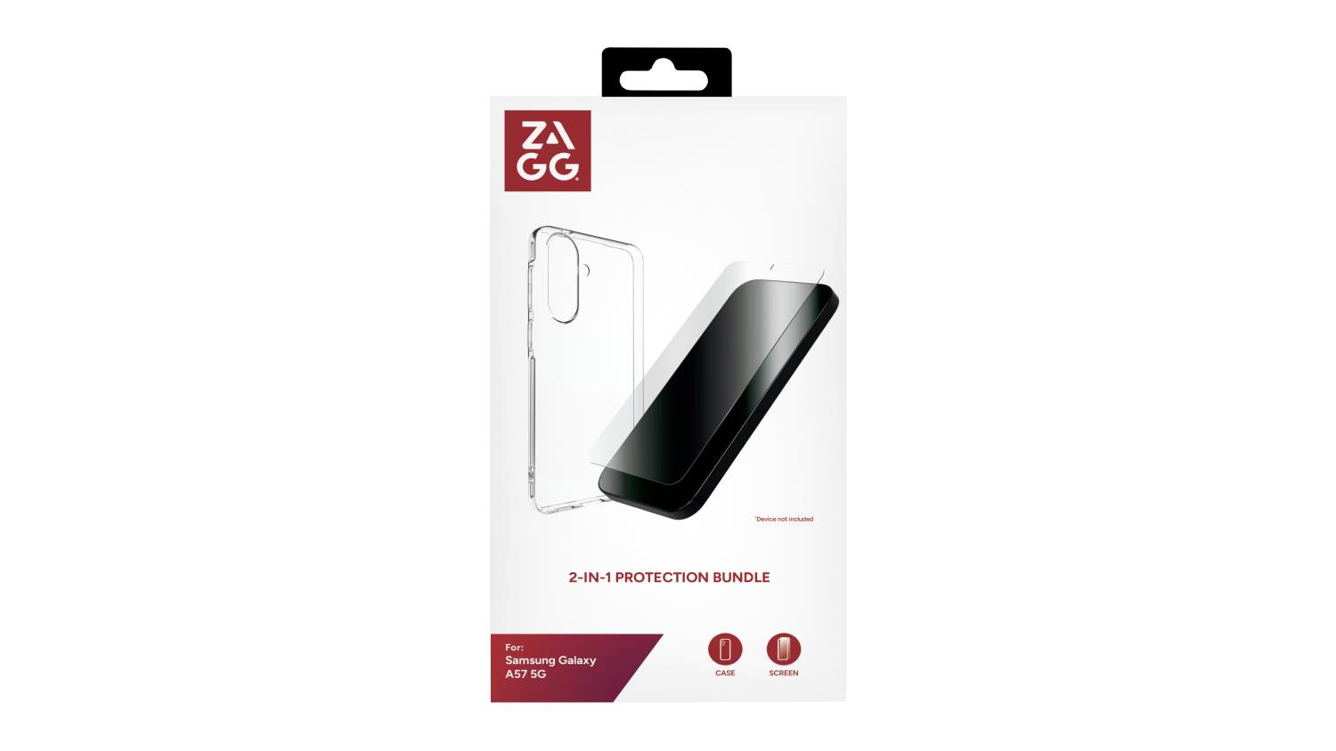 Zagg 2-in-1 Protection Bundle for Samsung Galaxy A57 - Clear (Case, Screen Protector, 700521889)