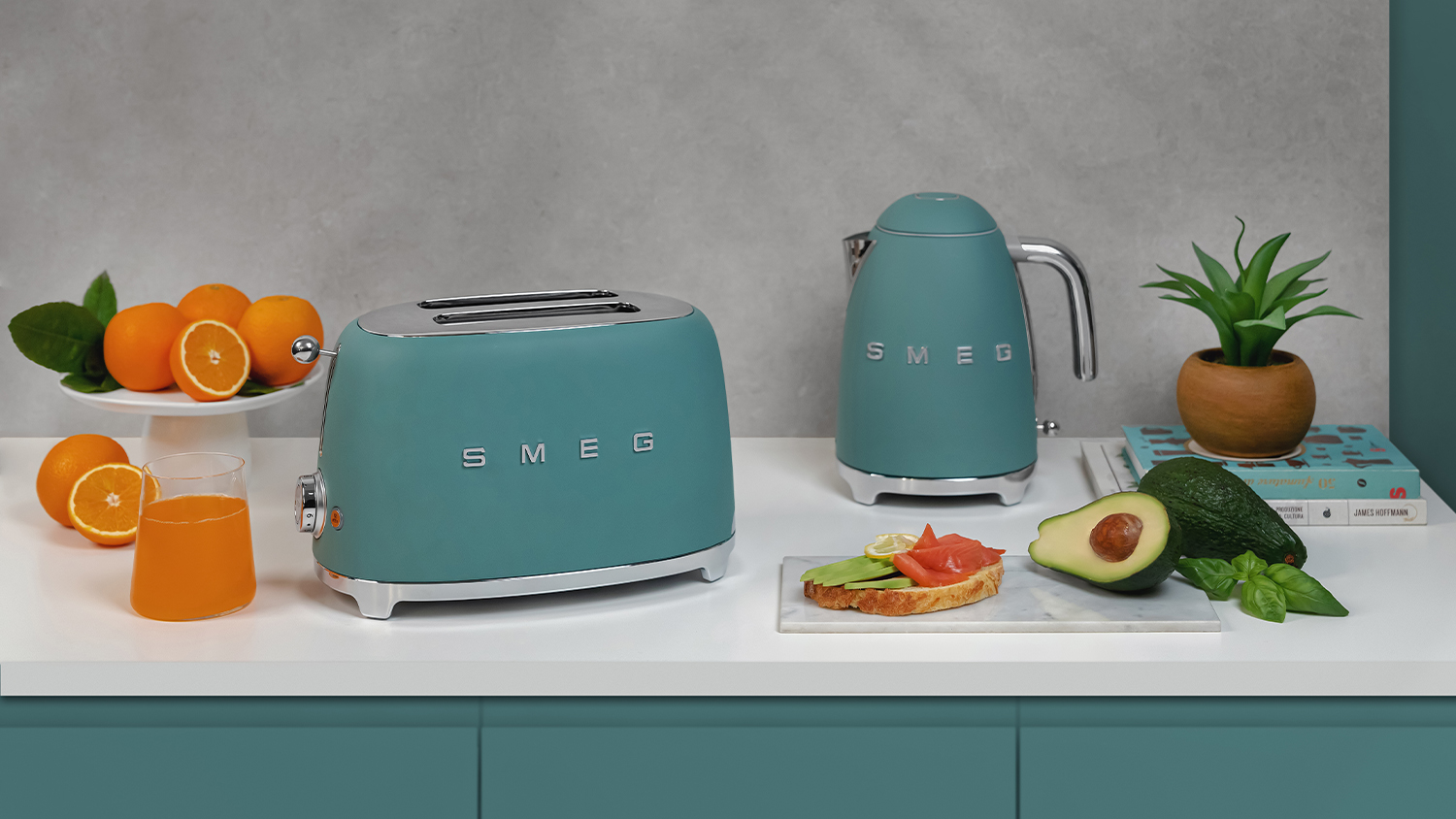 Smeg 50's Style 2 Slice Toaster - Matte Green (TSF01EGMAU)
