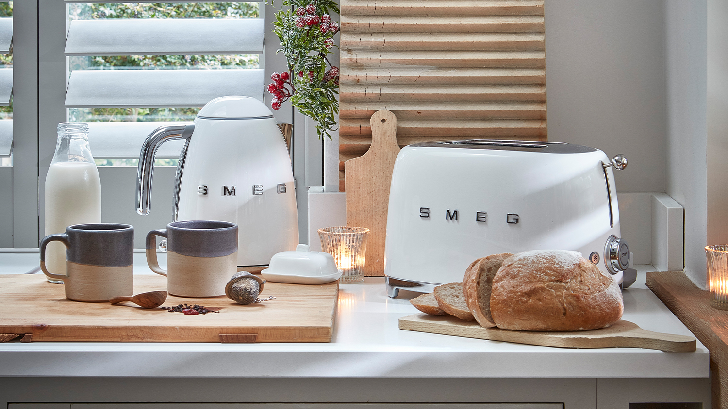 Smeg 50's Style 2 Slice Toaster - Matte White (TSF01WHMAU)