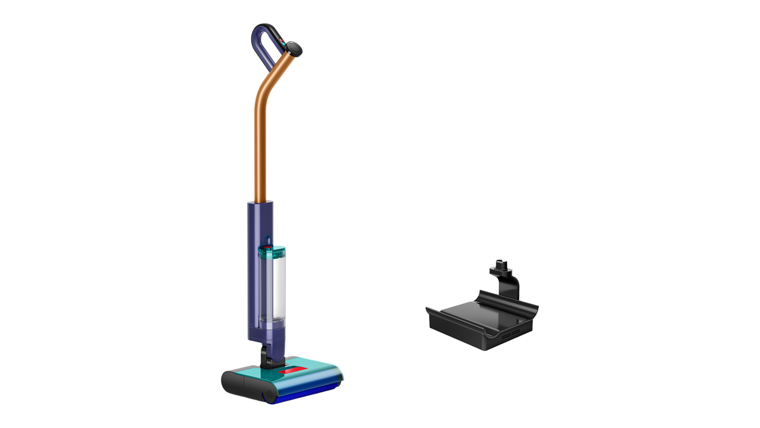 Dyson Clean+Wash Hygiene hard floor cleaner standing upright