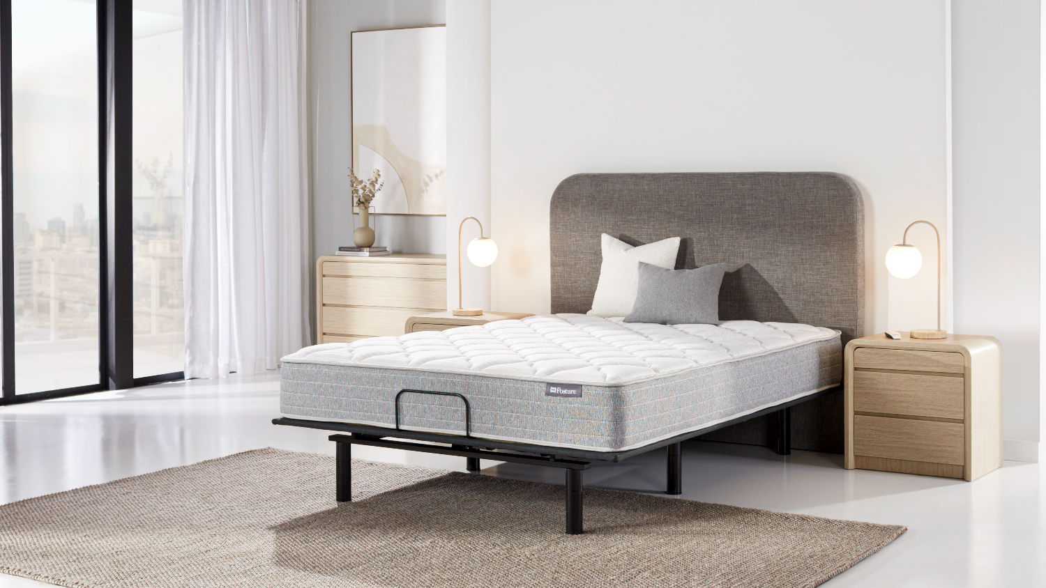 Sealy Posture Life Comfort Queen Mattress with Motion Adjustable Base by Tempur
