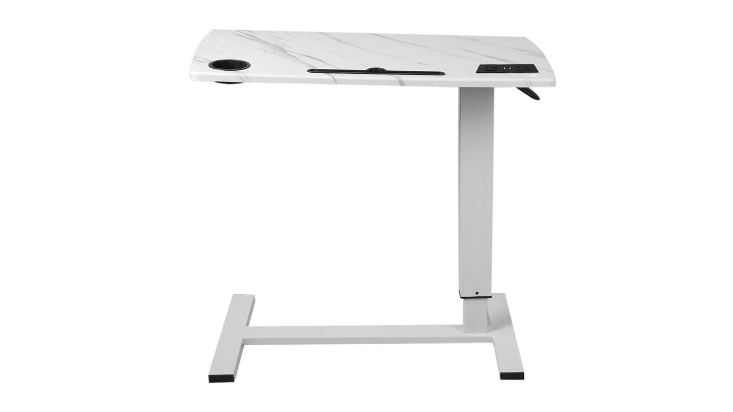 Front view of the Levede Adjustable Side Table with Power Points