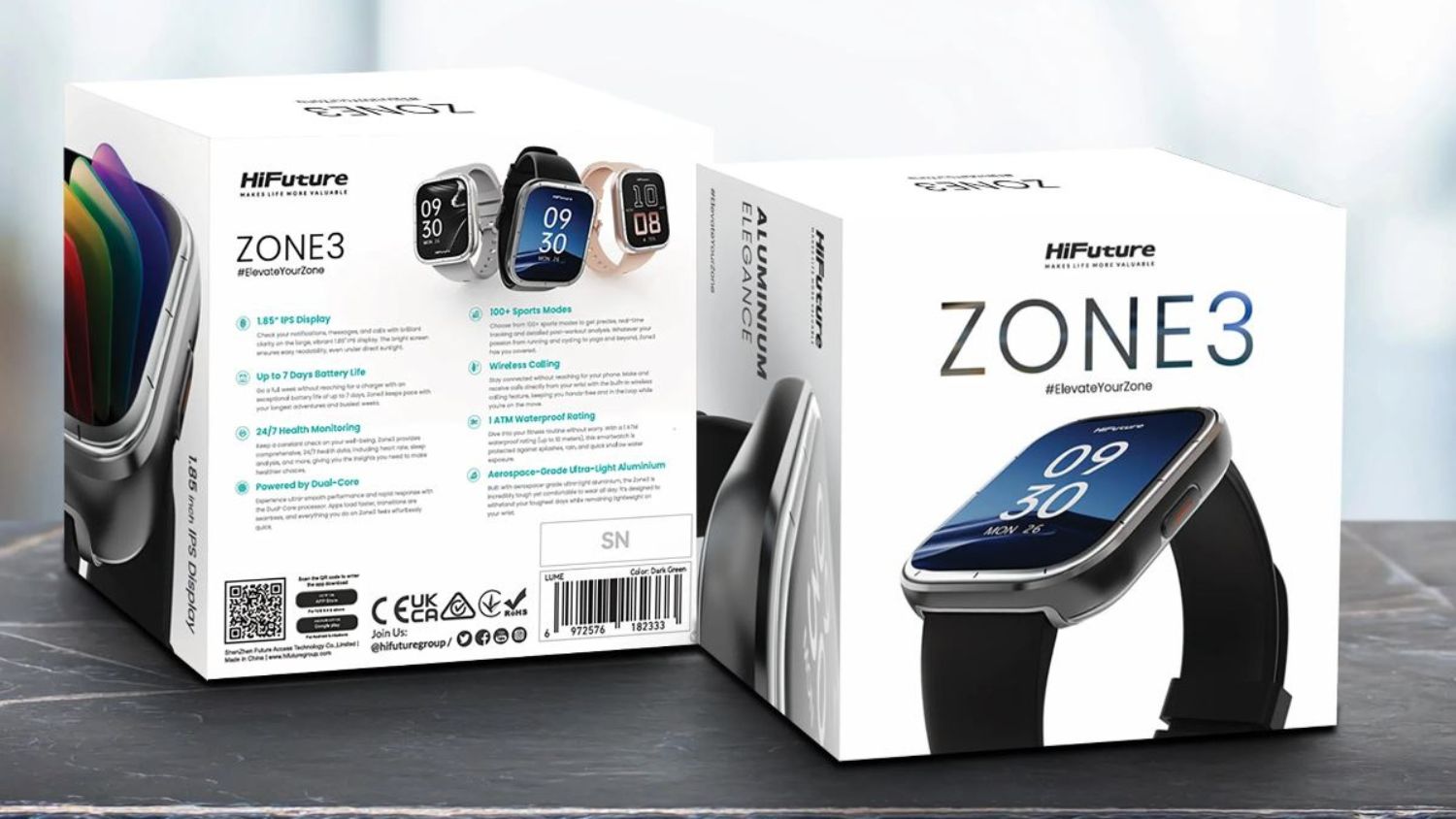 Hifuture ZONE 3 Sports Smartwatch - Black