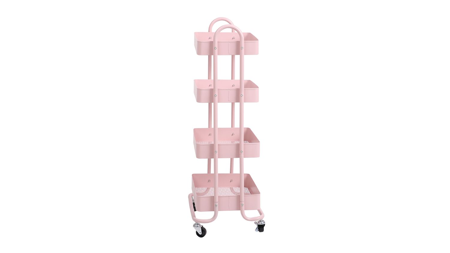 Levede 4 Tier Metal Storage Trolley - Pink