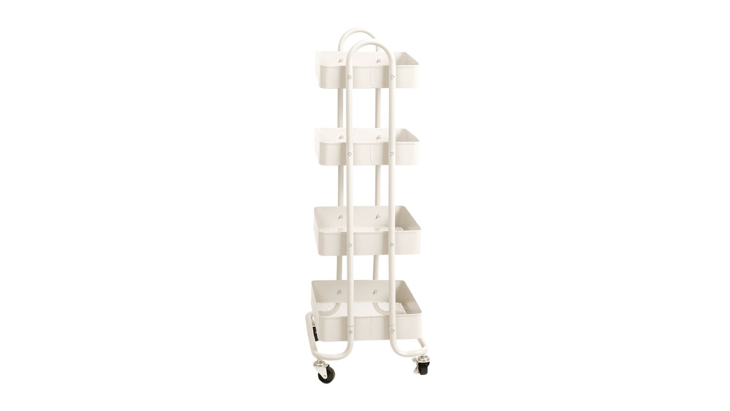 Levede 4 Tier Metal Storage Trolley - White