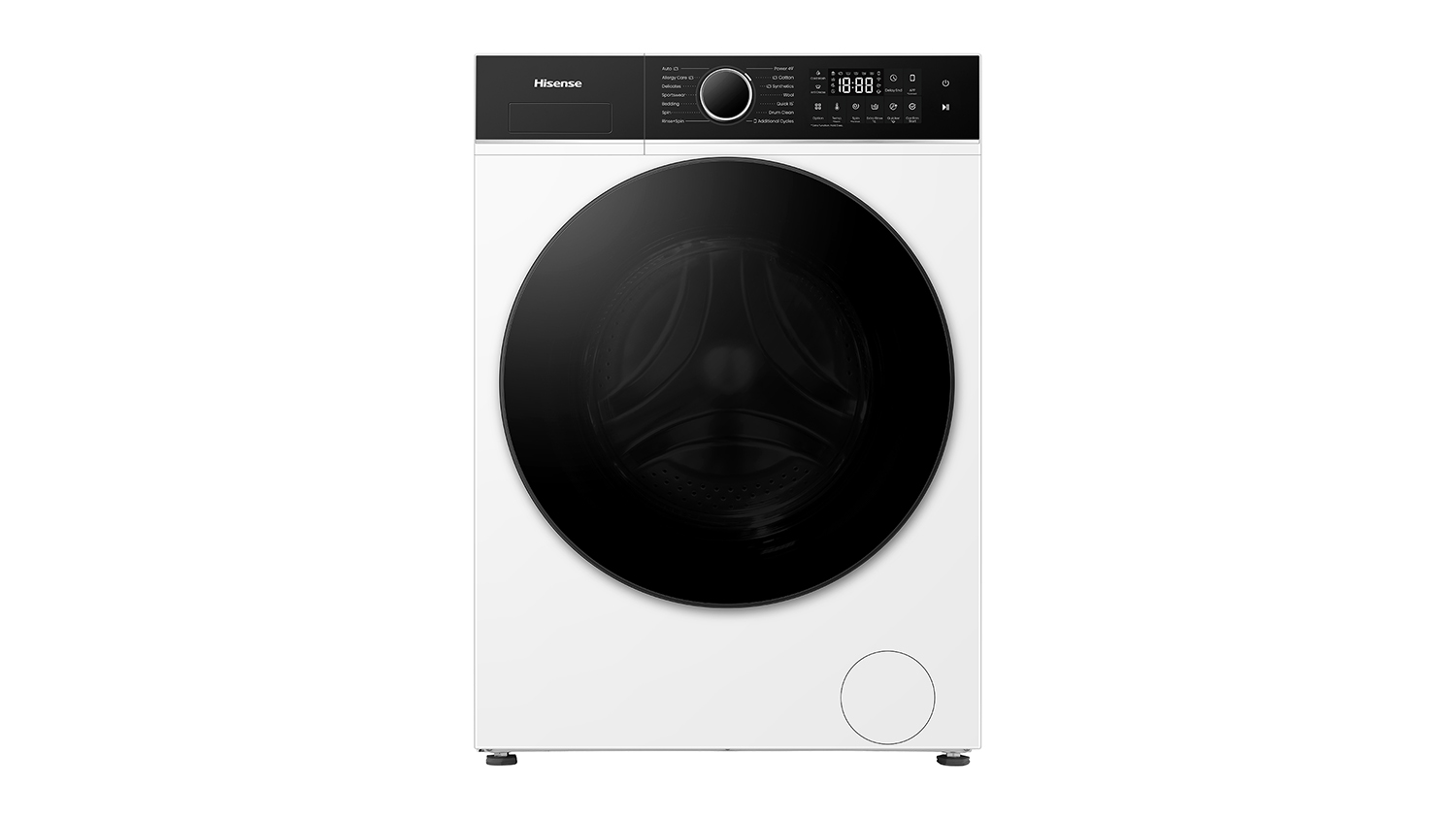 Hisense Series 5i 10kg Front Loader Washing Machine in a sleek white colour