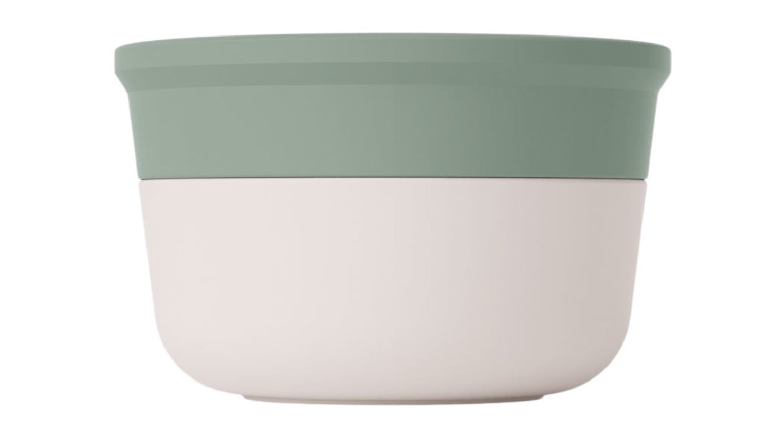 Monbento Temple Sauce Cup with green lid and white base