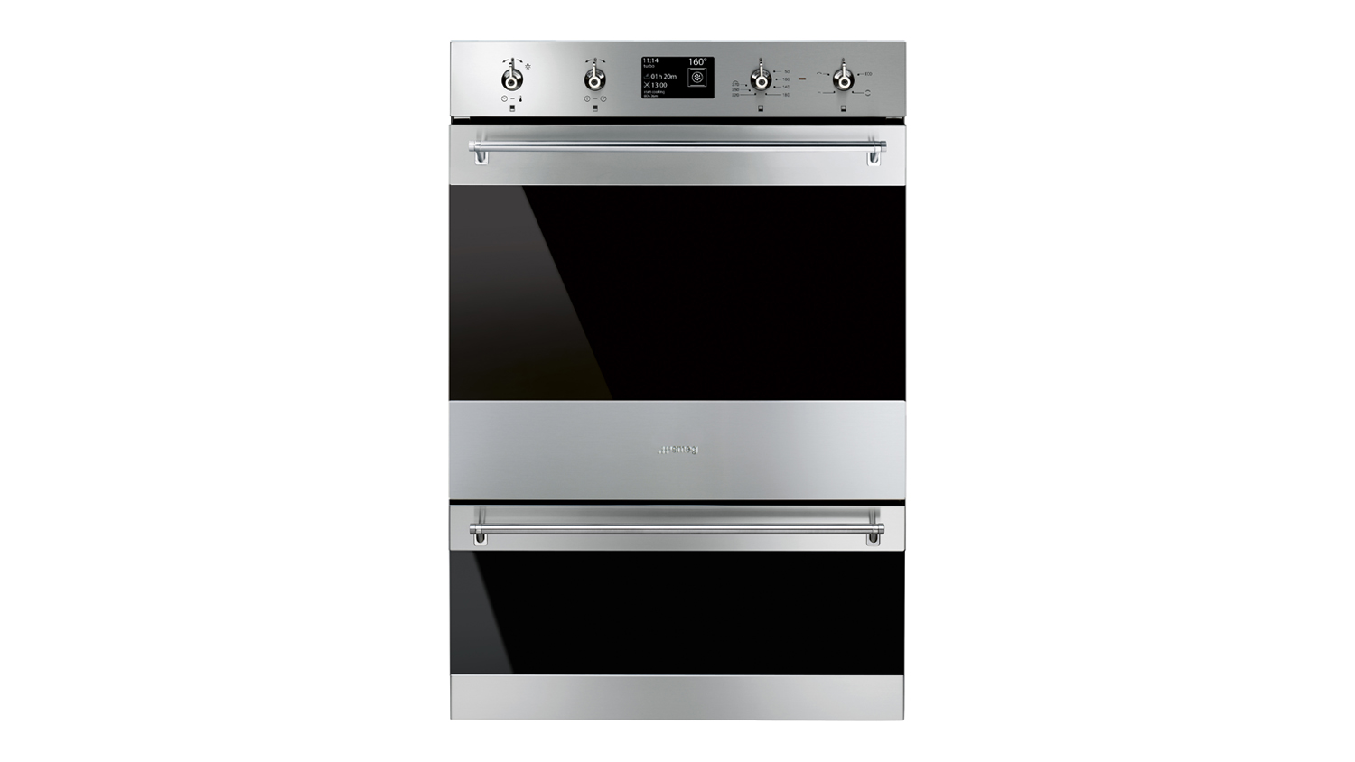Smeg Classic 60cm Built-In Double Oven in sleek stainless steel