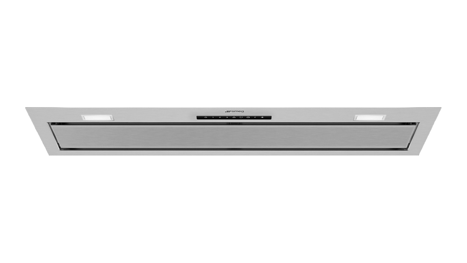 Smeg Classic 90cm Undermount Integrated Rangehood in a compact stainless steel