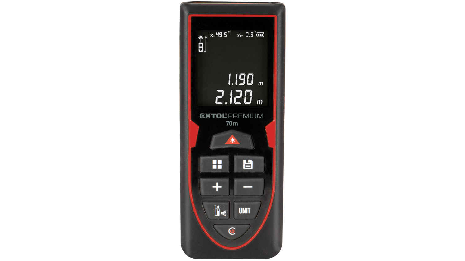 Extol Rechargeable Laser Distance Measurer 70m