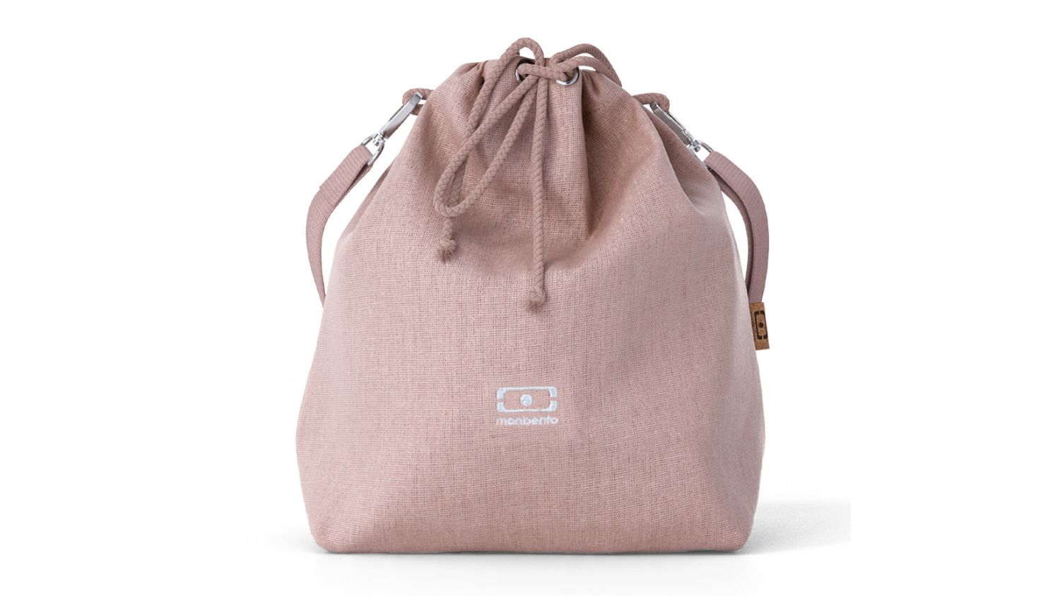 A front-angle view of the Monbento MB Fresh Lunch Bag in rosa moka finish