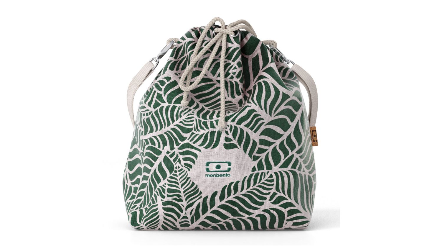 A front-angle view of the Monbento MB Fresh Lunch Bag in jungle finish