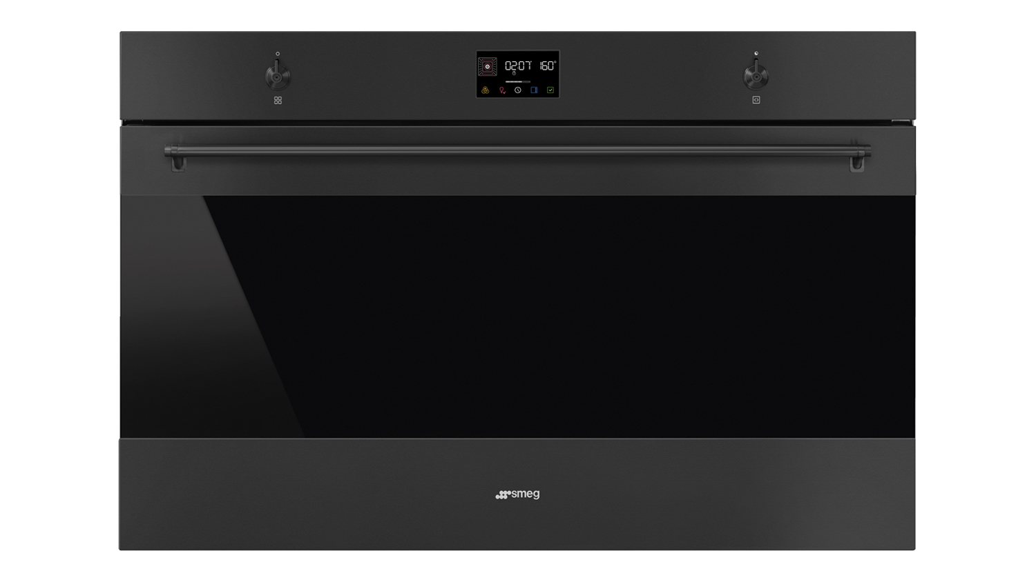 Smeg Classic 90cm Built-In Oven in a sleek matte black colour