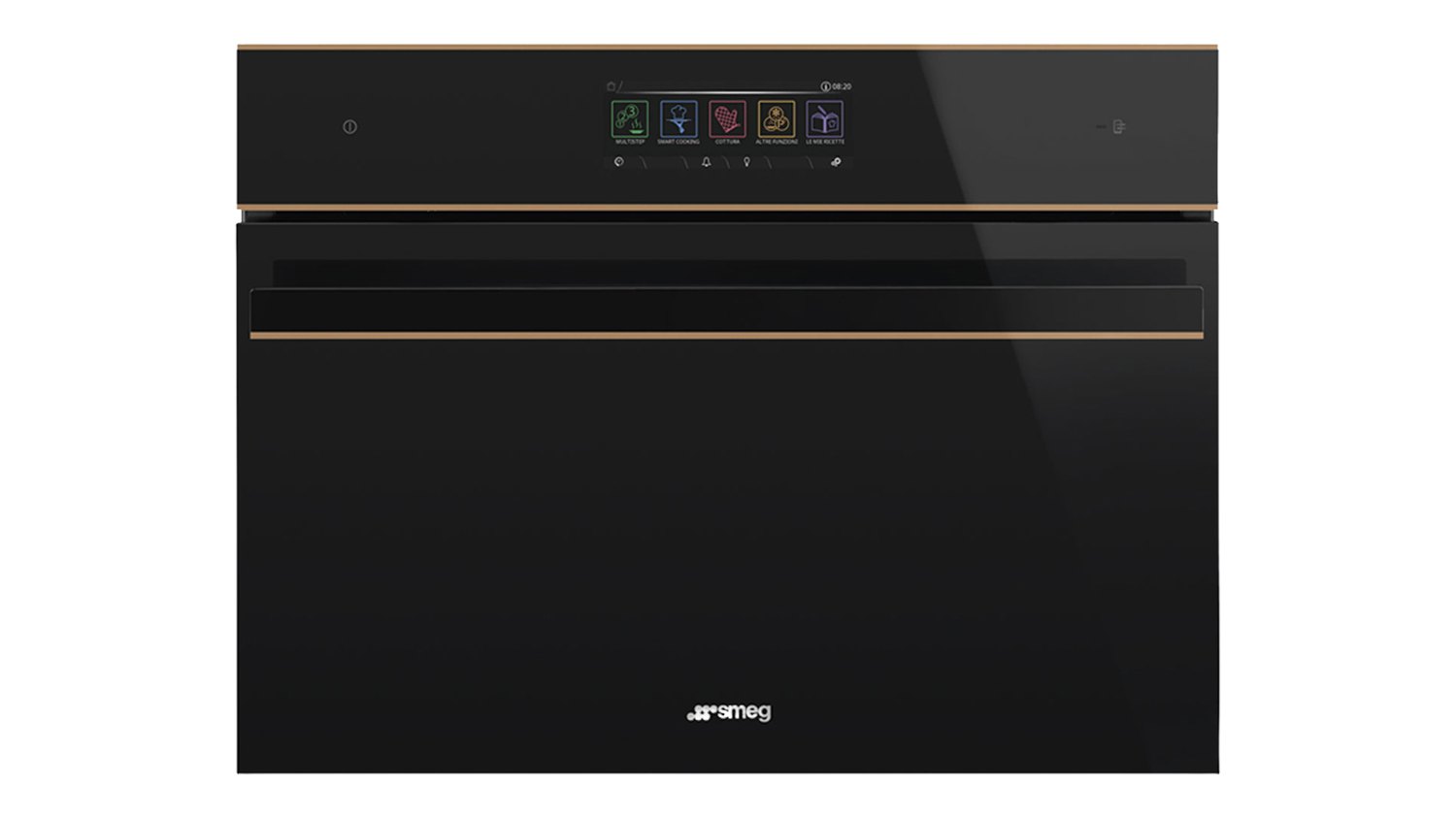 Smeg Dolce Stil Novo 45cm Built-In Oven in a sleek black colour