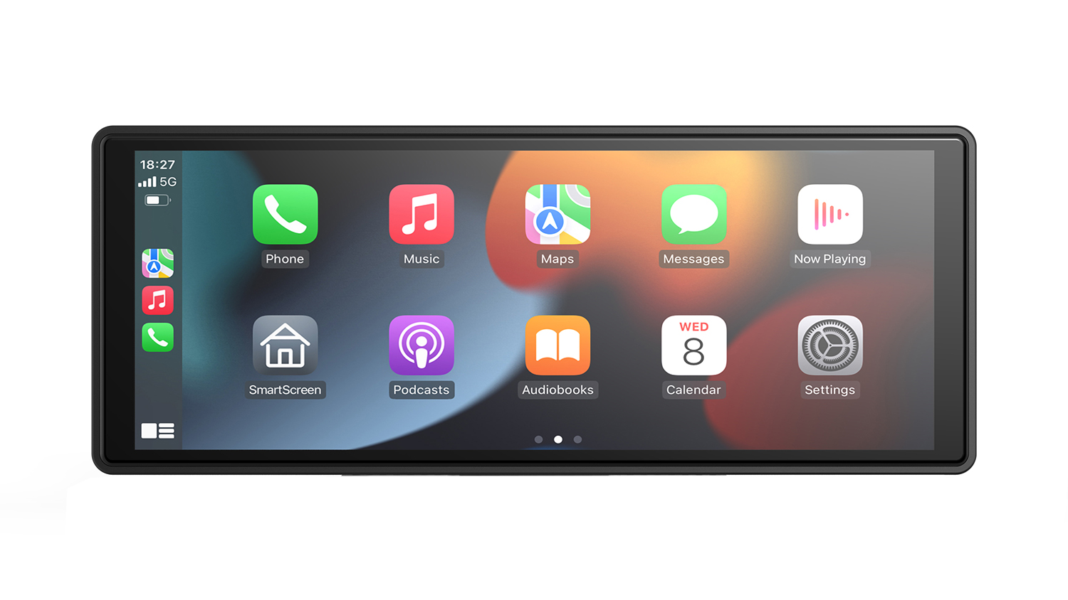 Laser Navig8r 10" Portable CarPlay Android Auto Display in a sleek black colour