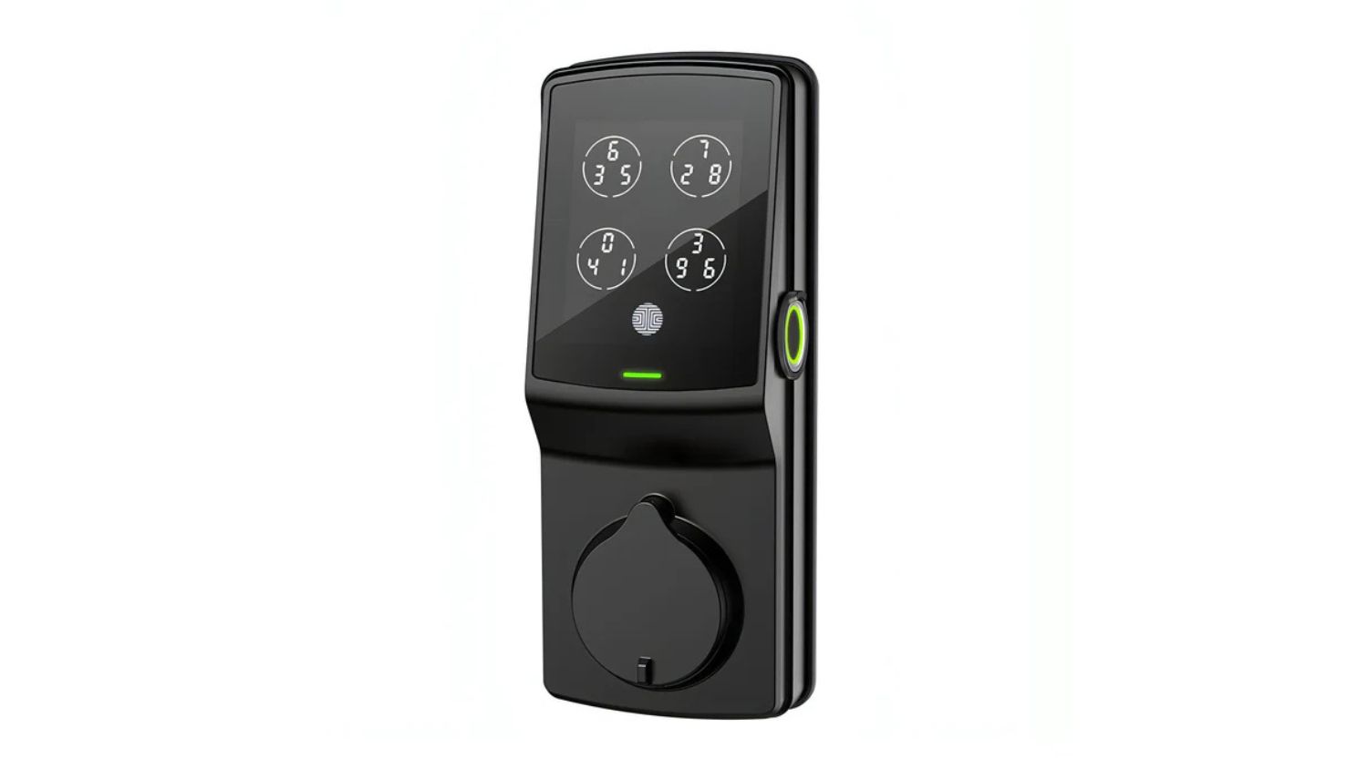 Lockly Secure Plus Smart Door Lock with touchscreen keypad, fingerprint sensor, and interior thumb turn