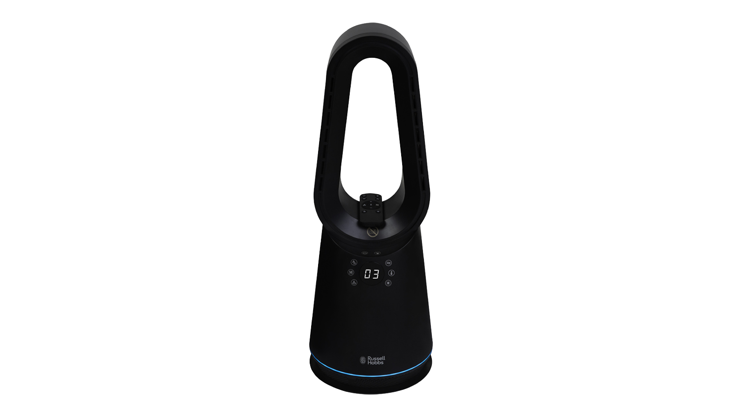 Russell Hobbs Bladeless Fan & Heater 59cm/2000W in a sleek black colour