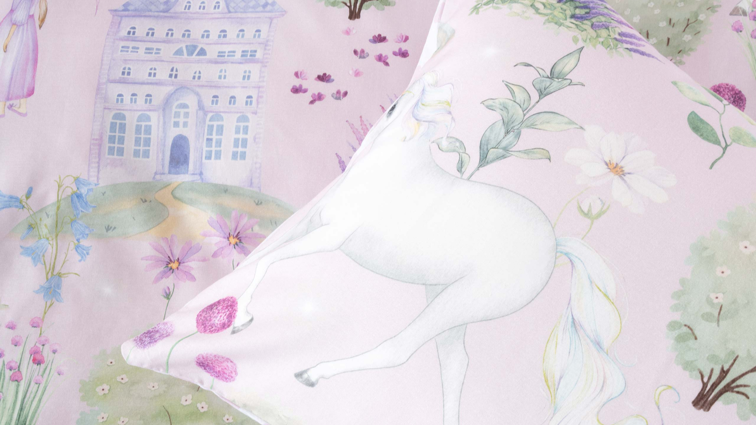 Stardust Garden Mauve Duvet Cover Set by Squiggles