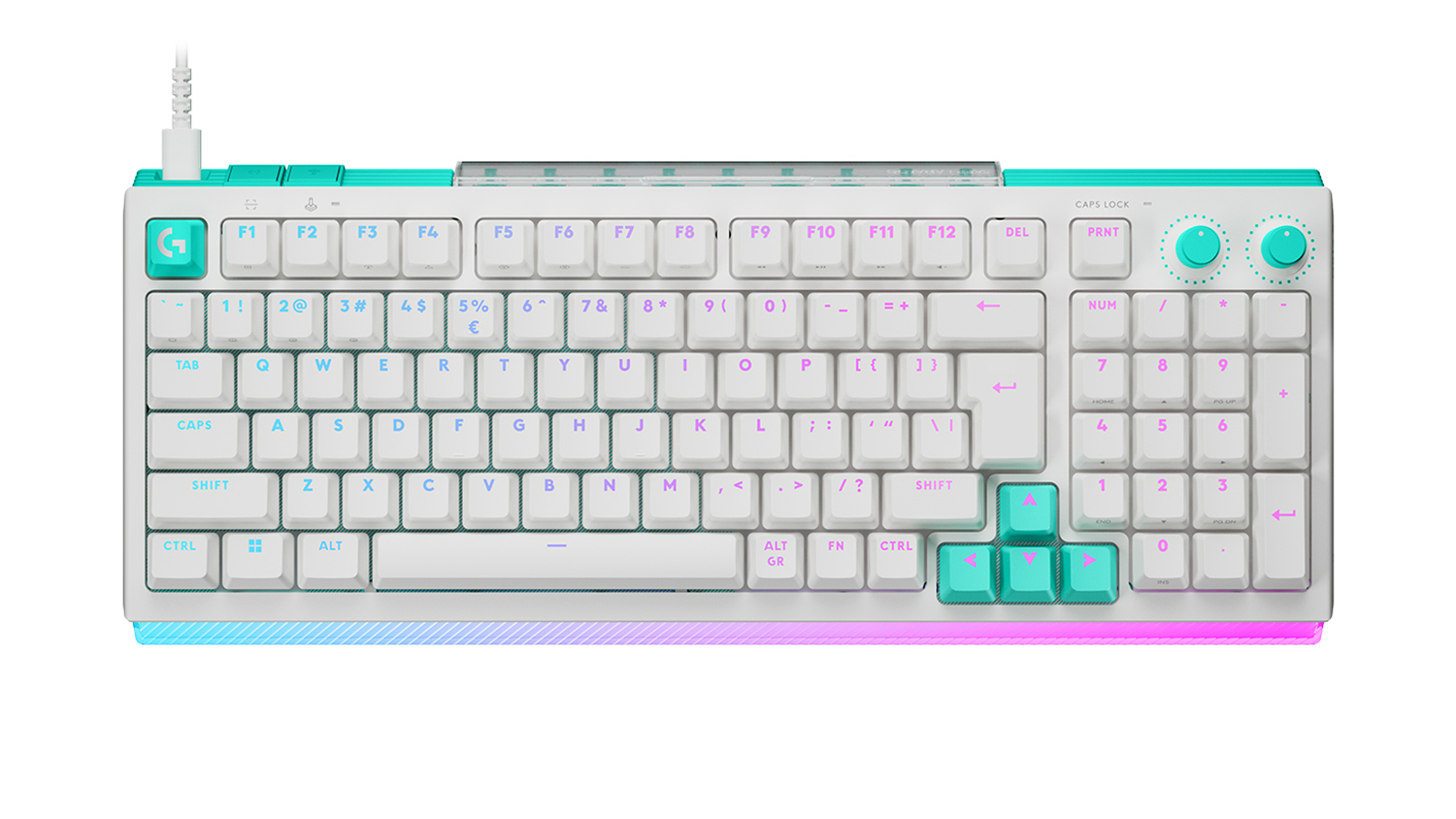 Logitech G512 X 98 Gaming Wired Keyboard in a sleek white colour