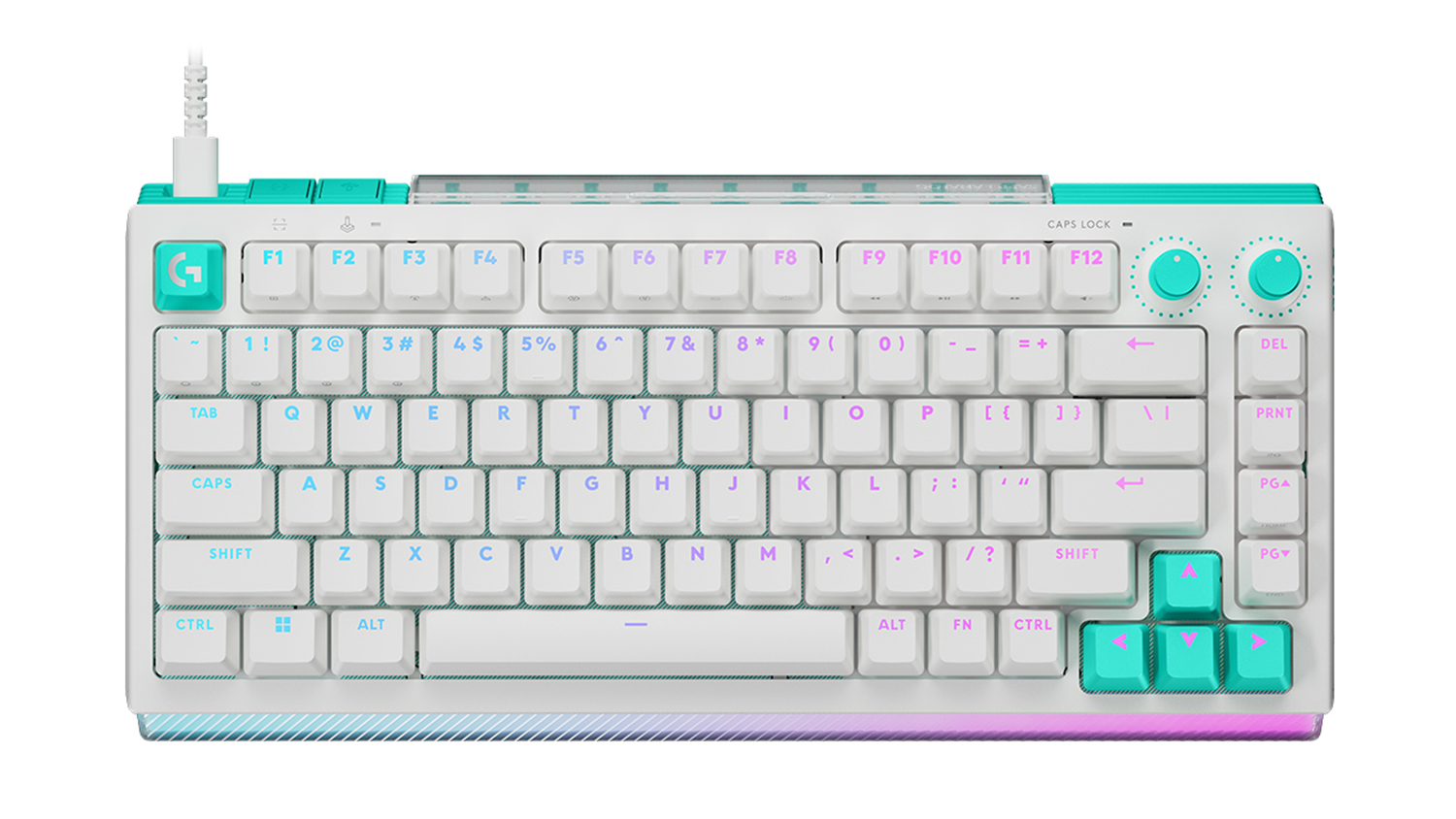 Logitech G512 X 75 Gaming Wired Keyboard in a sleek white colour