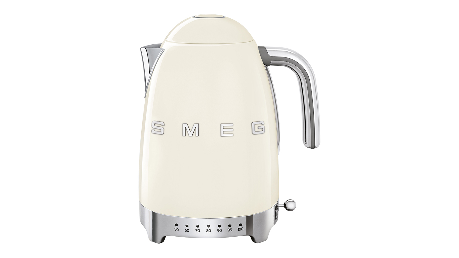 Smeg 50's Style 1.7L Variable Temperature Kettle in a glossy cream colour