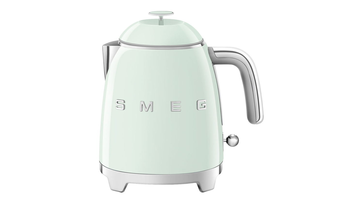 Smeg 50's Style 0.8L Mini Kettle in a glossy pastel green colour