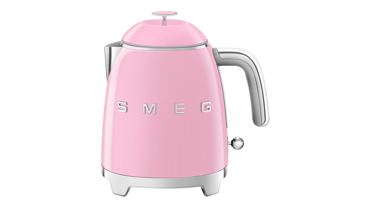 Smeg 50's Style 0.8L Mini Kettle in a glossy pink colour